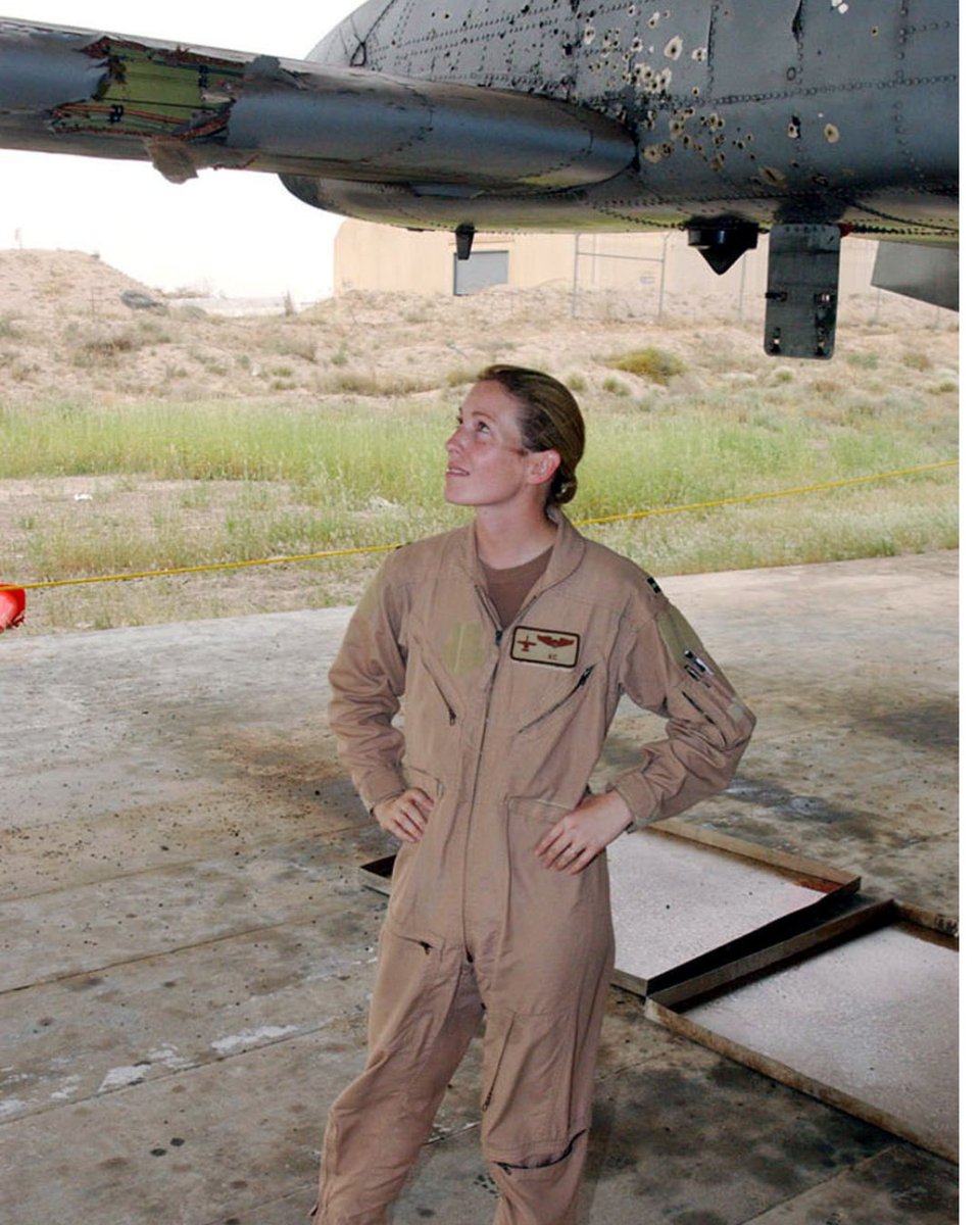 SilverLiningsHB's tweet photo. Her A-10 was shredded. She should’ve ejected. Instead, Kim “KC” Campbell flew 45 minutes through enemy skies—manual controls only. 
✈️ Shock. Grit. Resilience. 
🎧 Hear the story of @kchawg987: https://t.co/XbRRUPPEUJ https://t.co/Dzl0sN3r4N
