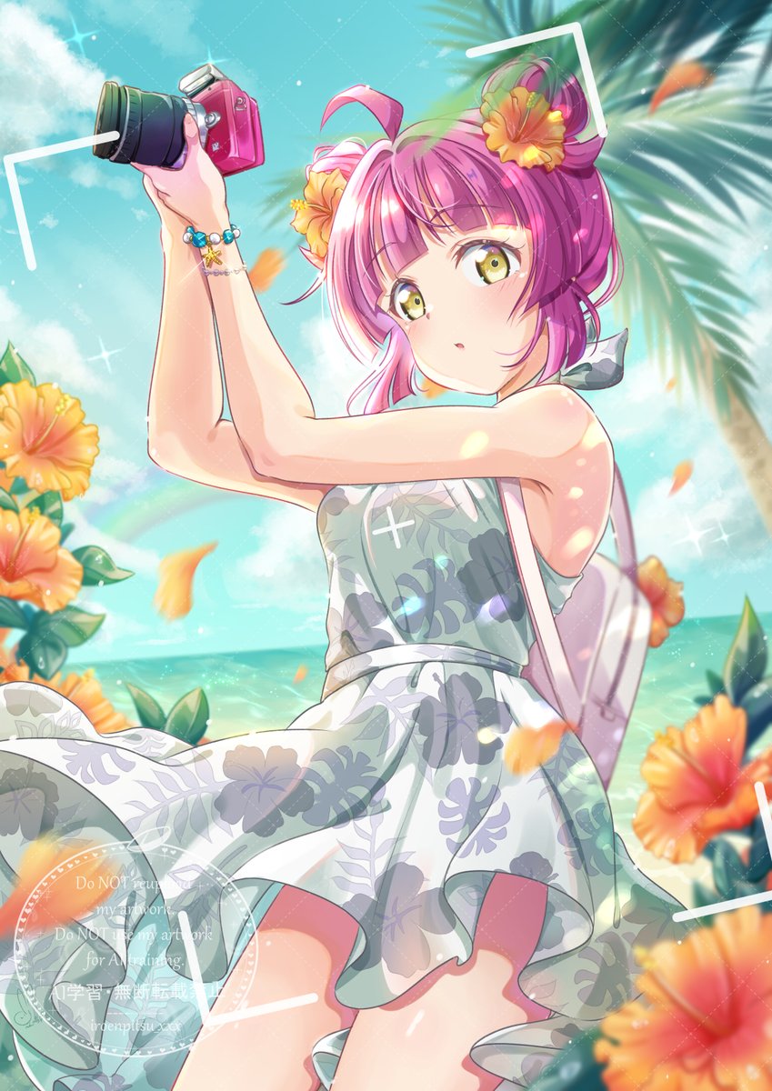 璃奈ちゃんお誕生日おめでとう～🌺🤍 （昨年のお気に入り再掲