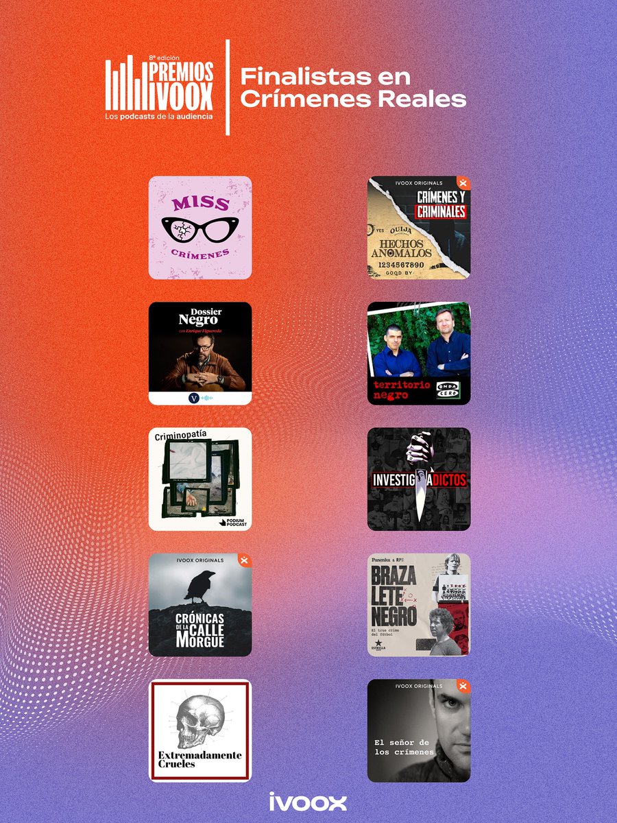 ¡Es impresionante! Soy finalista con dos de mis podcast, en dos categorías tan diferentes. Millones de gracias a todos por el apoyo y el cariño. Con esta alegría ya he ganado. #podcast #ivoox