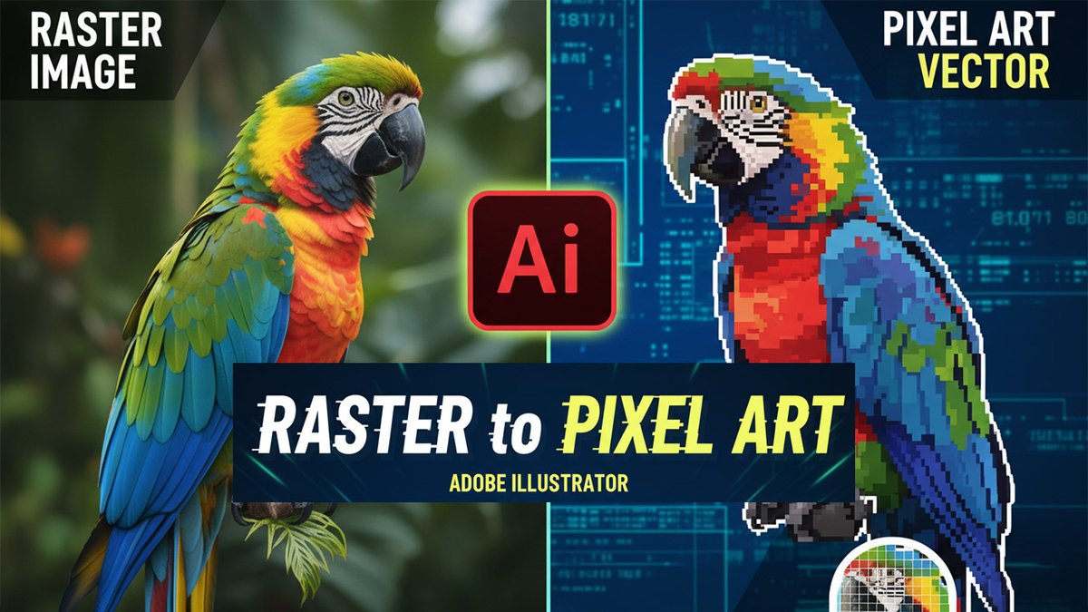 CreativeAlys's tweet image. 🎨 Transform any raster image into stunning pixel art vector graphics in Adobe Illustrator! Learn the easy steps to create unique retro designs. Watch now &amp;amp; level up your art! ➡️ youtube.com/watch?v=kqt2n3…

#PixelArt #IllustratorTutorial #VectorArt