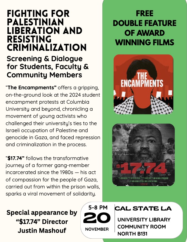 Hoping to see my East LA fam out for this on Thursday November 20 at Cal State LA