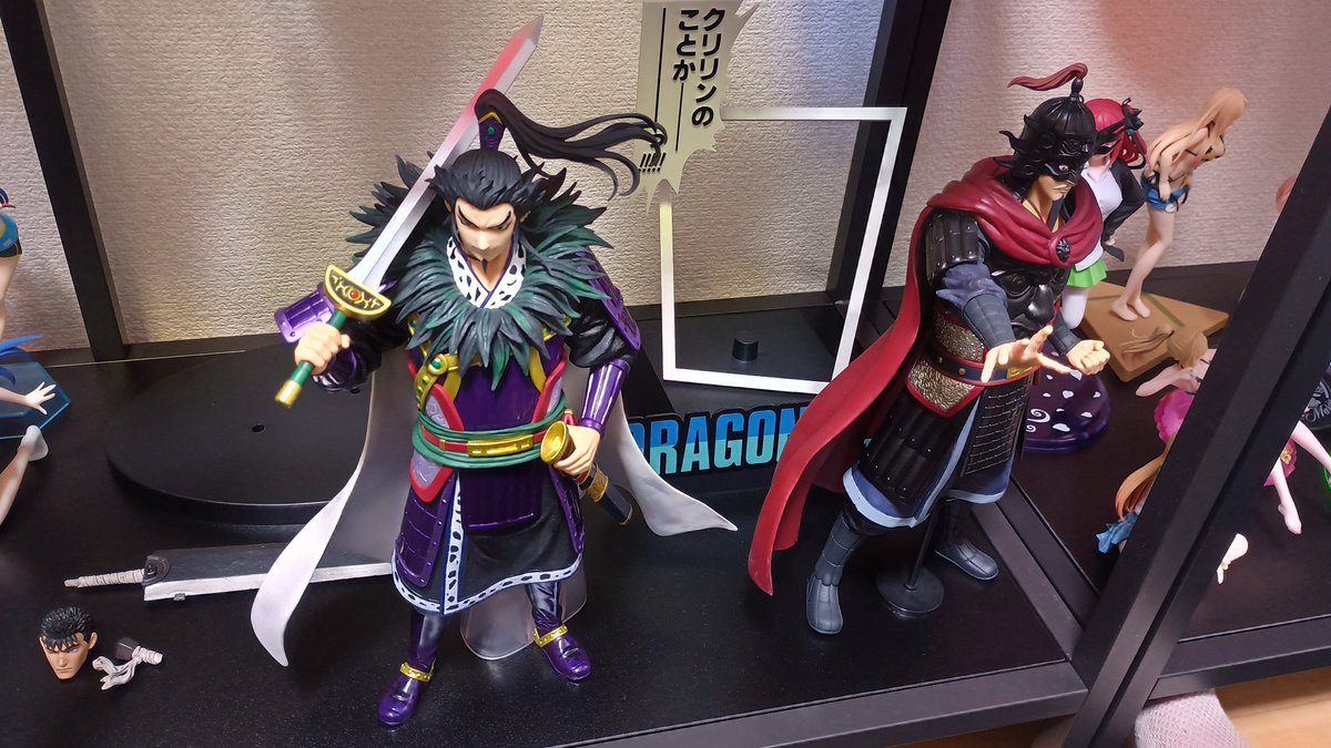 一番くじ キングダムの、桓騎と王翦フィギュアです。初期不良対応