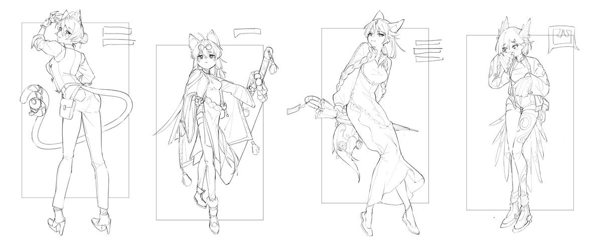 licocalico's tweet photo. A few of my sketches

#Commission 
#characterdesign https://t.co/1HKra7HyII