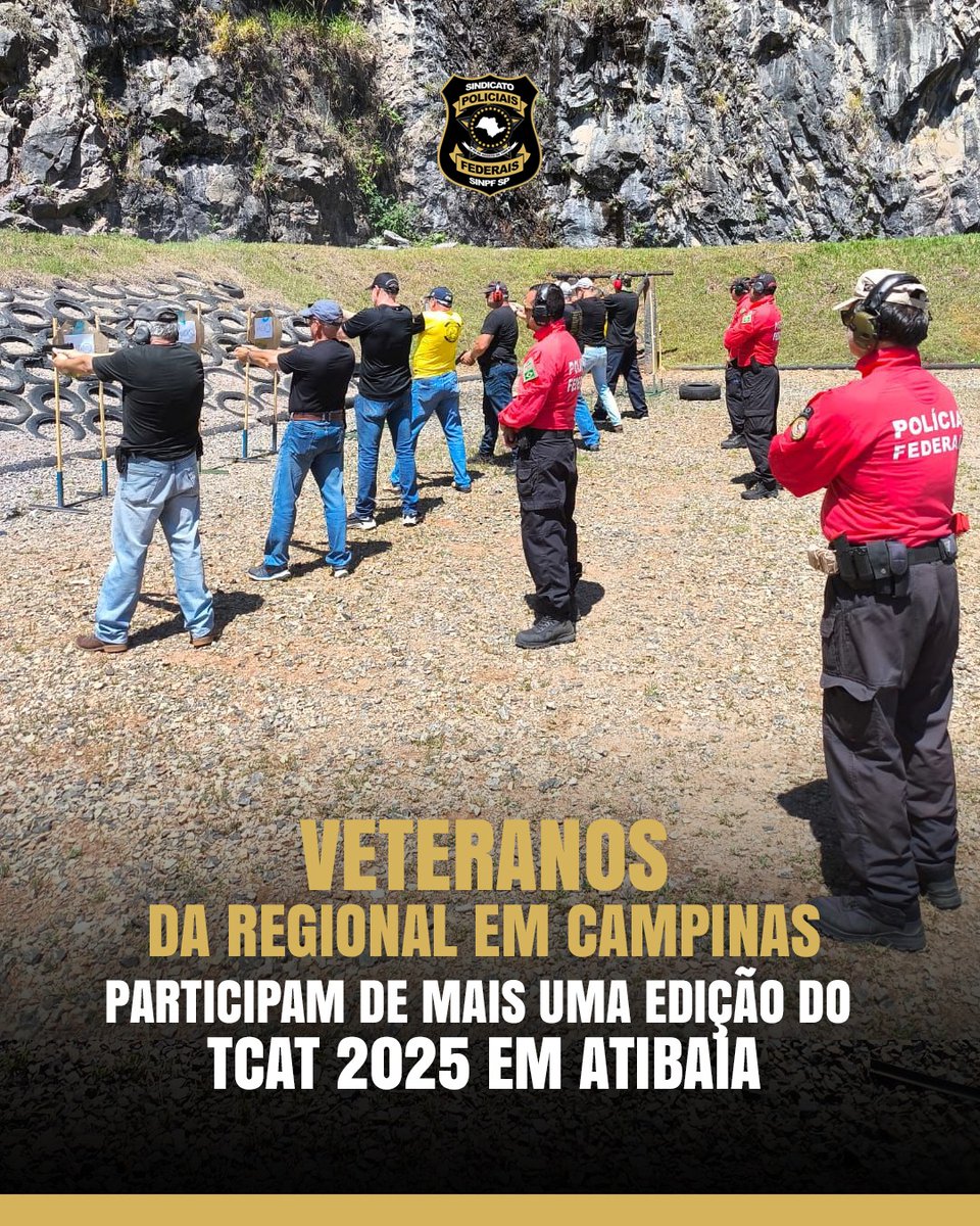 sindpolfsp's tweet photo. Na sexta-feira (7), ocorreu mais uma edição do TCAT 2025 – VETERANOS, realizada no Atibaia Shooting Academy, em Atibaia, promovida pelo GTO Campinas e pela Superintendência Regional da Polícia Federal em São Paulo.
Veja texto completo em:  https://t.co/Ec9b1LtySa https://t.co/ZkZkFMn58v