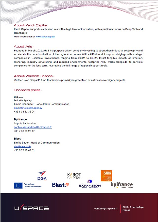 🚀 <a href="/USpace_/">U-Space</a>  closes a €24M Series A to expand into the global smallsat constellation market!

This milestone strengthens our industrial capabilities to achieve our goal: become Europe’s leading smallsat constellation manufacturer.

👉 Read more below.
#USpace #Fundraising #Space