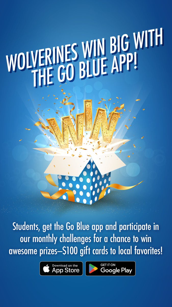 umichTECH's tweet image. Wolverines win big with the Go Blue app! Screenshot and show us your favorite, funniest, or most helpful query for a chance to win a $100 Zingerman’s gift card. Refer a friend for bonus entries — spread the love 💌 Full contest rules &amp;amp; entry: its.umich.edu/GoBlueChallenge