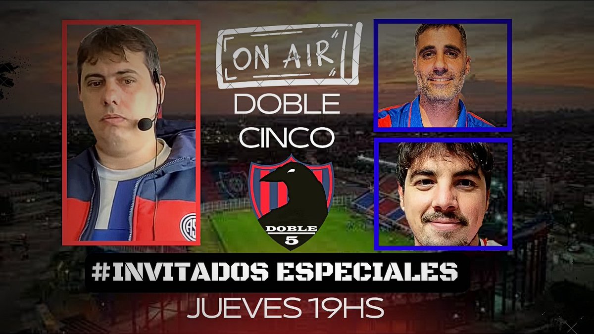 Agendate cuervo este DOBLE CINCO! 
Jueves 19.00hs, ante la ausencia de <a href="/leanrotondo/">Leandro Rotondo 🐦‍⬛</a>, dos terribles volantes se suman al medio campo! <a href="/PabloLafourcade/">Pablo Lafourcade</a> y <a href="/esteban90_eh/">Esteban Hoffmann 🐦‍⬛</a> 
Salimos puntuales por acá! Suscribite y activa la campanita. 👇👇👇youtube.com/@leanrotondo?s…