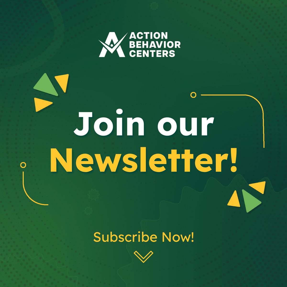 ActionBehavior's tweet image. Don’t miss a moment with Action Behavior Centers! Our quarterly newsletter is your go-to source for parent resources.

Sign up today and stay connected with our community: 
bit.ly/47XTIcp

#AutismSupport #ParentResources #ABCFamilies #ABAtherapy