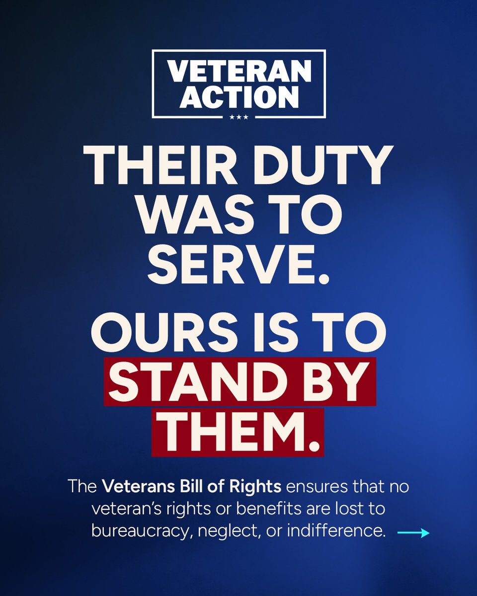 The Veterans Bill of Rights ensures that no veteran's rights or benefits are lost to bureaucracy, neglect, or indifference.🧵

Read the Bill of Rights in the thread below👇