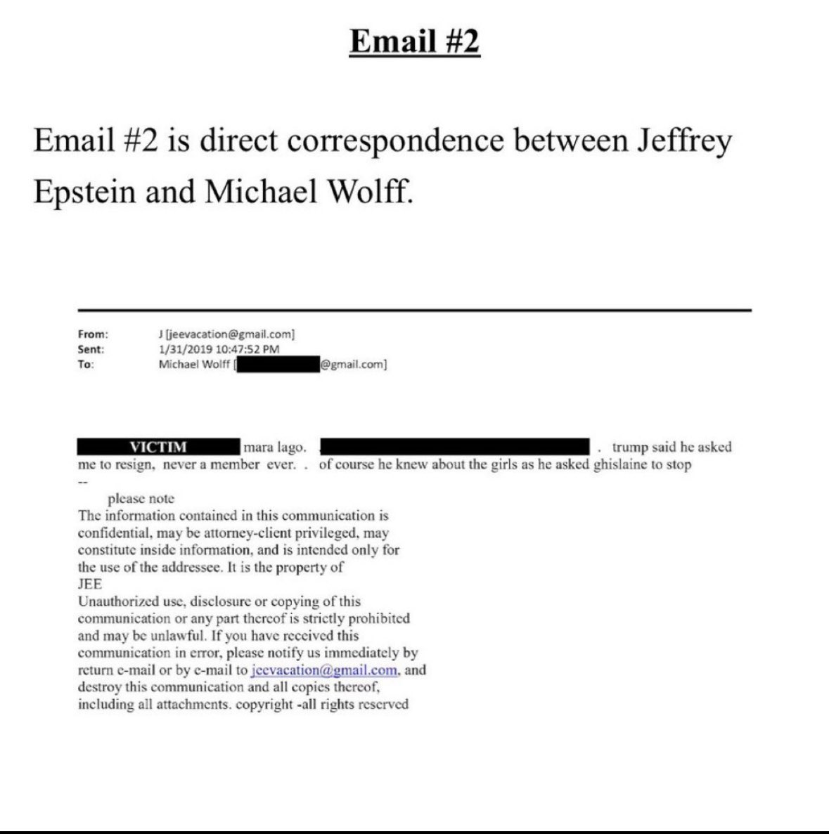 VinceDaoTV's tweet image. These emails appear to show that Trump came out against Epstein and “asked Ghislaine to stop.”

The next email is Epstein trying to blackmail Trump because he thinks Trump will expose him for the sex stuff.

Again, this is the bombshell?
