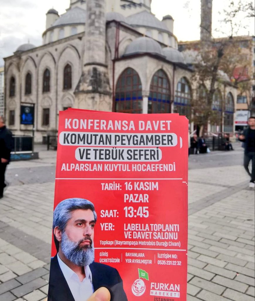 📣 “Komutan Peygamber ve Tebük Seferi” konferansına sayılı günler kaldı!
İstanbul caddeleri bu manevi buluşmaya hazırlanıyor. 🌙

#FurkanKonferansları #KomutanPeygamber #TebükSeferi
16Kasımda İstanbulaGeliyor
#FurkanKonferansları