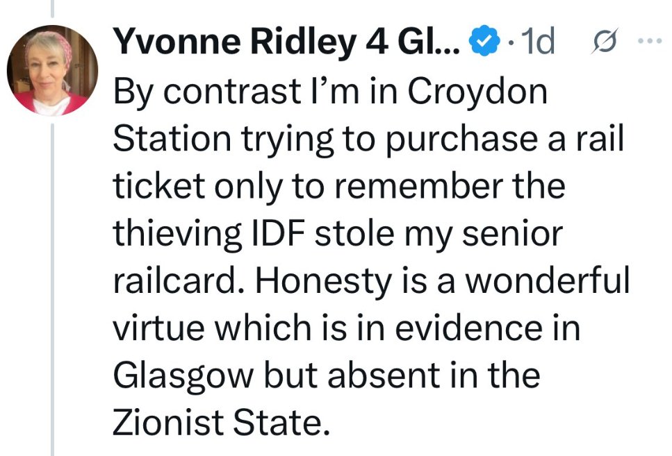 The 2010s brought us "Mossad stole my shoe", the 2020s have gifted us with "the IDF stole my senior railcard".