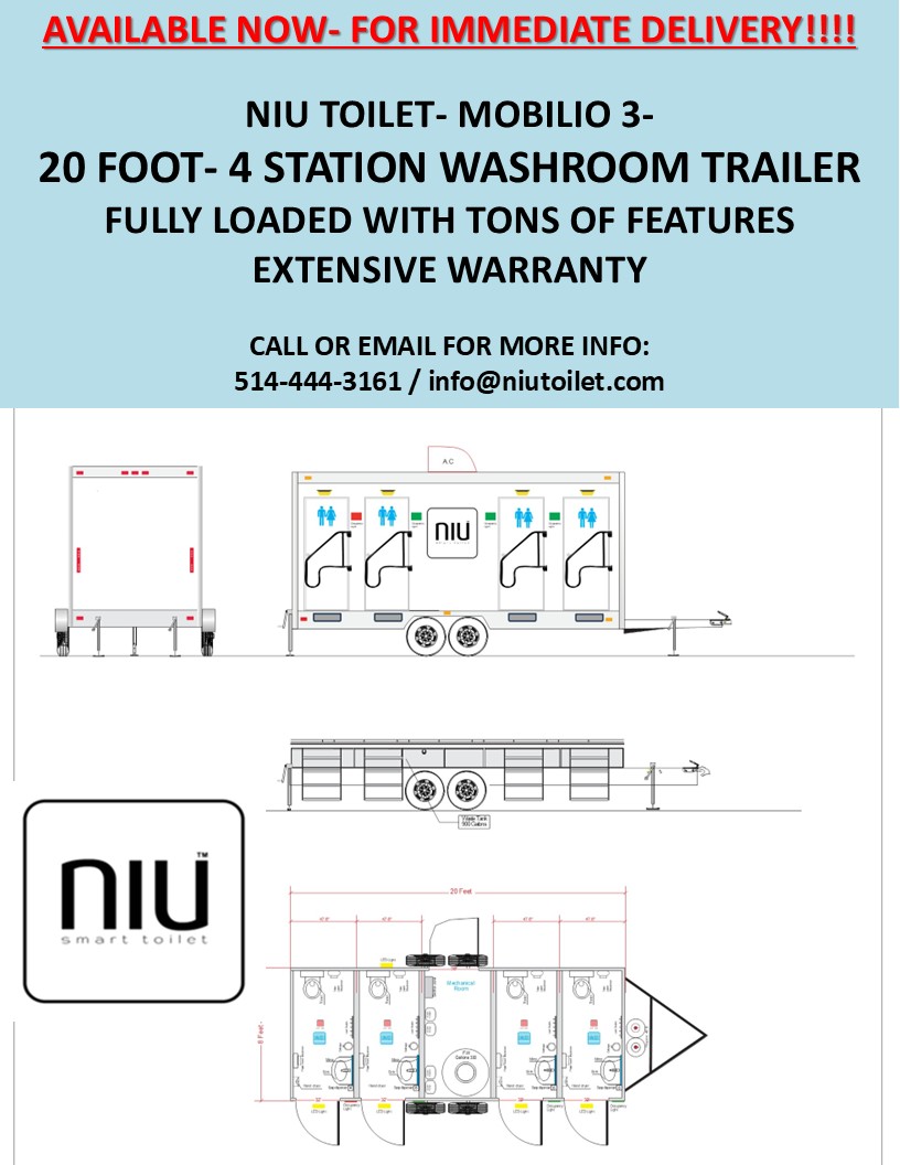 AVAILABLE NOW- FOR IMMEDIATE DELIVERY!!!!! 4 STATION TOILET TRAILER #washroomtrailer #toilettrailer #trailerforsale #mobiletoilet #mobilewashroom #toilet #trailer #events #rentals #forsale #trailersale #