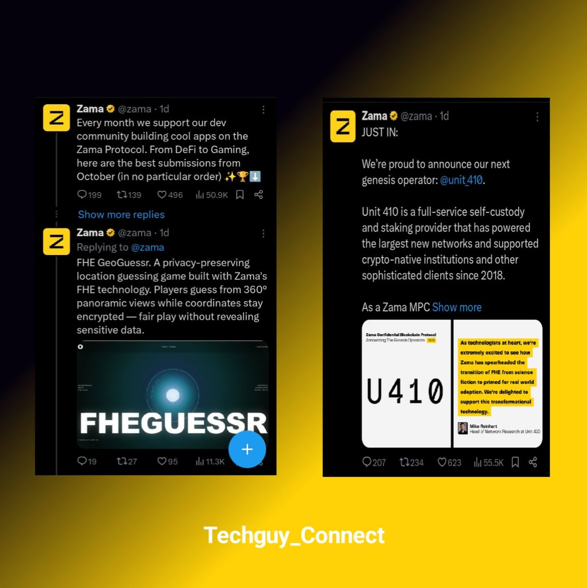 Techguy_connect's tweet image. It&apos;s day 30 check-in on @zama

And Zama has never stopped shipping!

➥ From continuous revealing of MPC operators to highlighting  submissions of community devs building cool apps on the Zama Protocol. 

I will be sharing insights on all, stay tuned!

Staying active like I never…