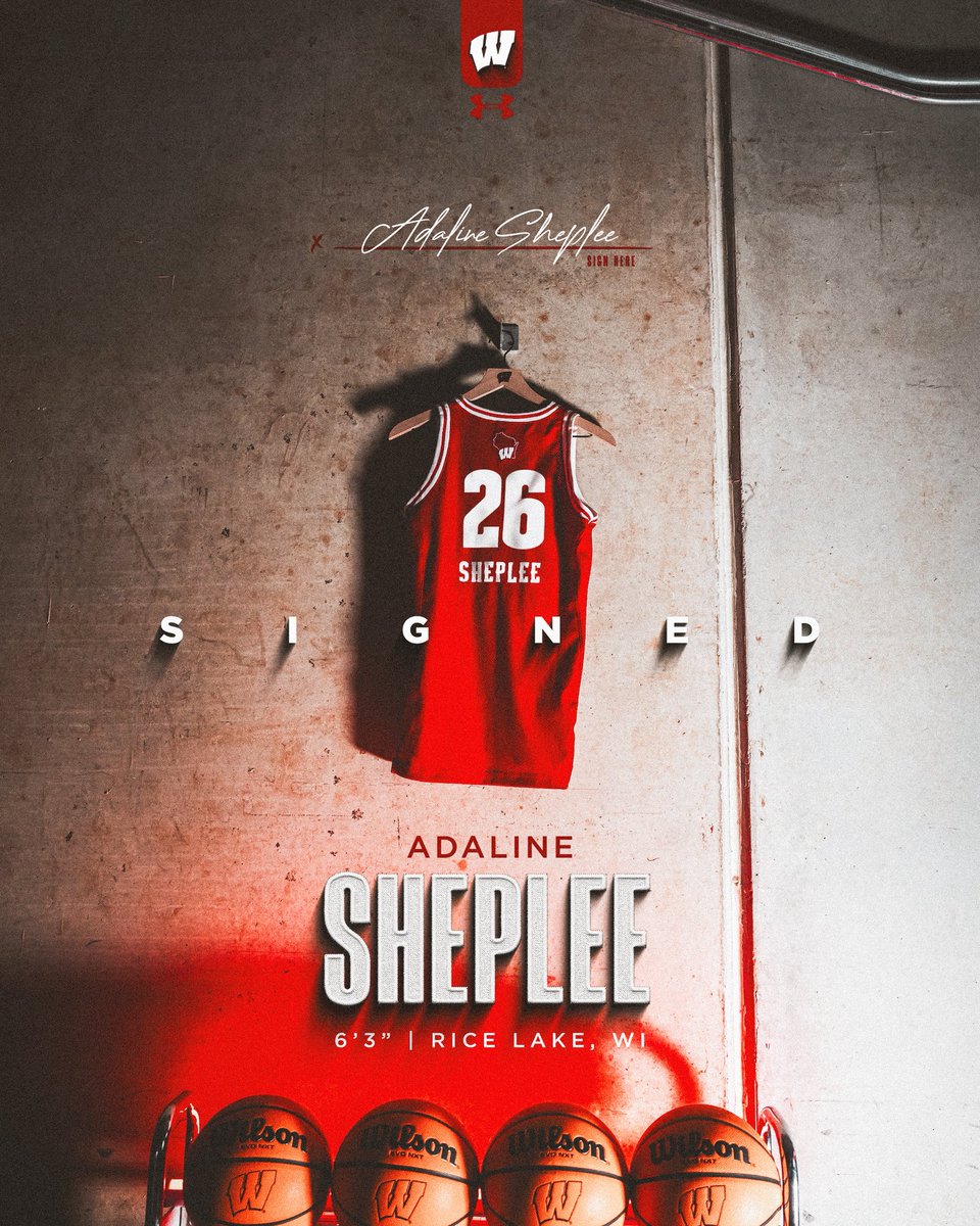 BadgerWBB's tweet image. The ink’s dry - she’s a Badger. ❤️

❤️ Adaline Sheplee
❤️ Rice Lake, WI

#OnWisconsin