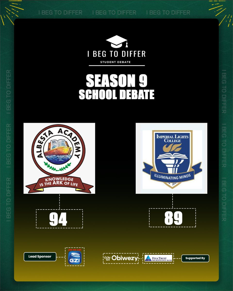 NigeriainfoFM's tweet photo. Check out how our brilliant debaters from today’s #IBegToDiffer Season 9 matches performed! 

Who impressed you the most? 👏

#NigeriaInfoIBTD #StudentDebate #DebateSeason9
@OBIWEZY  @finatrustmfb https://t.co/F0e20xqUOK