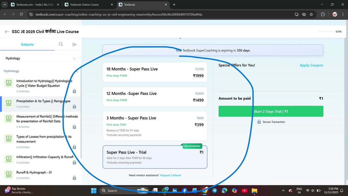 _ankit__sinha's tweet photo. even today, it clearly shows that this batch is included with the Super Pass Live plan.
Please look into this issue and resolve it at the earliest.
Reg mobile no - 6200151310
Reg email id - sinhaankit2023@gmail.com https://t.co/Y5N9wj4Z04
