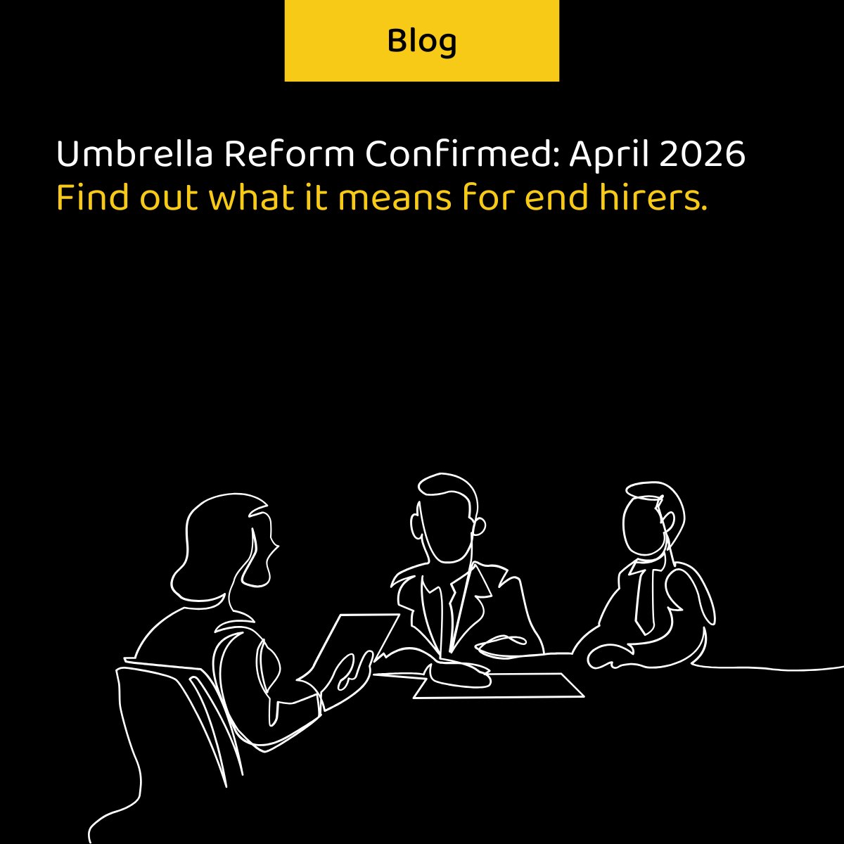 📢 HMRC confirms umbrella company reform is coming in April 2026.

For end hirers, that means new responsibilities — and increased scrutiny

Learn what’s changing and how to prepare: hubs.ly/Q03NfkWY0