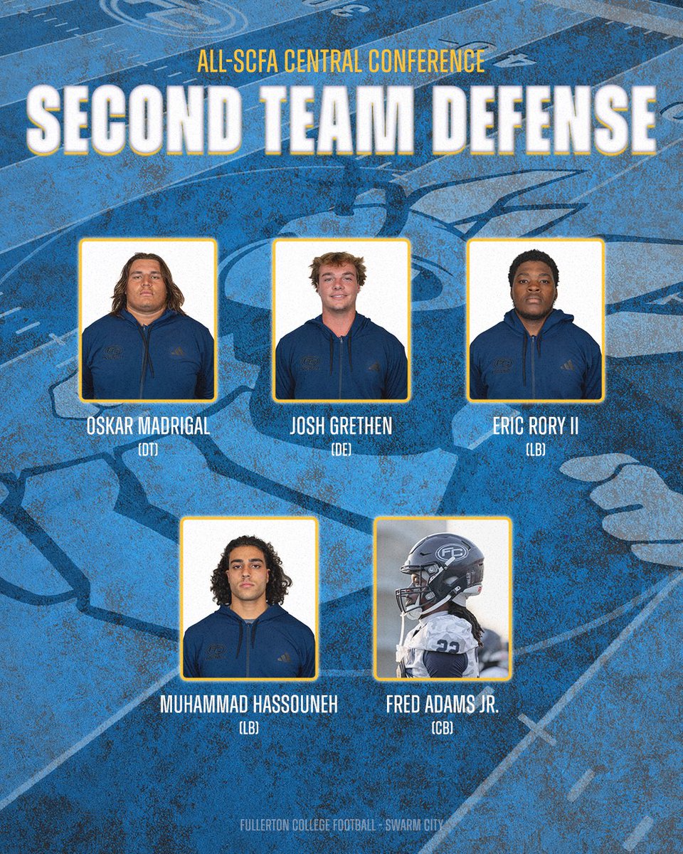 FullColl_FB's tweet image. Hornets 2025 All-SCFA Central Conference First and Second team Defense. 🤩
#swarmcity