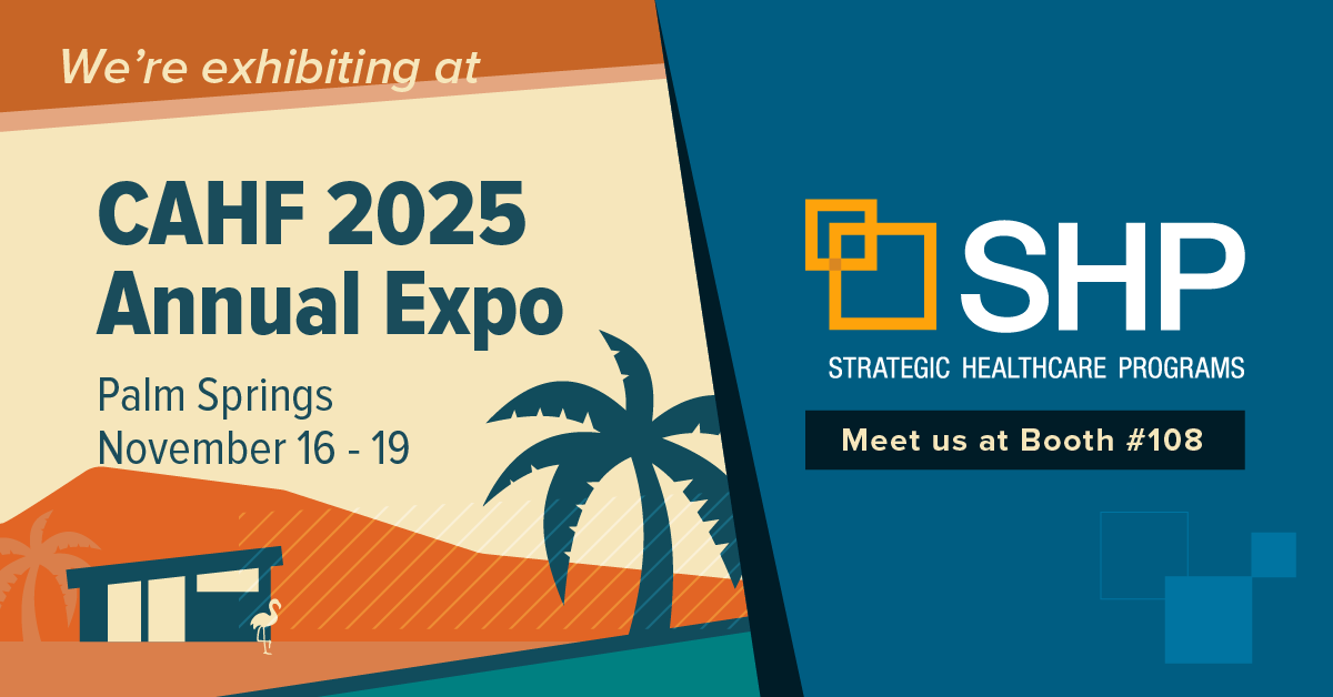 SHPdata's tweet photo. Find us at Booth #108 at #CAHF2025! 

Discover how SHP for Skilled Nursing helps facilities achieve 10X ROI through:
• MDS scrubbing
• Five Star optimization  
• PDPM navigation
• Survey readiness

Nov 16-19 | Palm Springs
Schedule a demo: https://t.co/eEXlTt2Uhe https://t.co/tiWn04mwQb