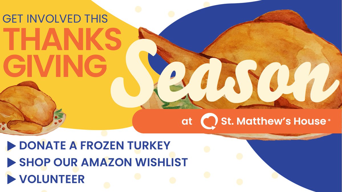 ✨ 𝐏𝐫𝐨𝐯𝐢𝐝𝐞 𝐇𝐨𝐩𝐞 𝐟𝐨𝐫 𝐭𝐡𝐞 𝐇𝐨𝐥𝐢𝐝𝐚𝐲𝐬 ✨

Here’s some ways you can get involved and make a difference through St. Matthew’s House!

🦃 𝐃𝐨𝐧𝐚𝐭𝐞 𝐚 𝐟𝐫𝐨𝐳𝐞𝐧 𝐭𝐮𝐫𝐤𝐞𝐲! You can drop off frozen turkeys at our warehouse (4535 Domestic Avenue, Naples, FL