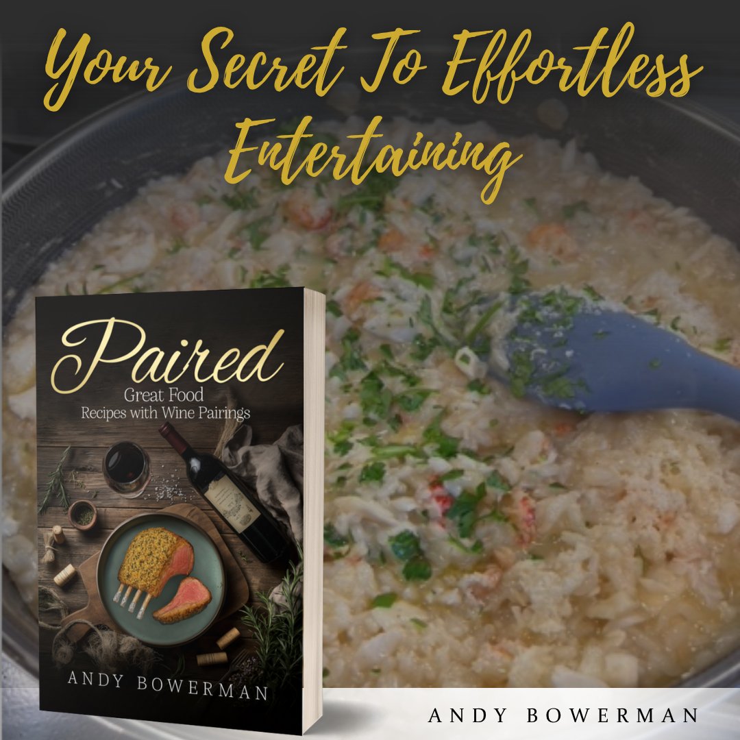 andy_bowerman's tweet photo. t have to be stressful. Andy Bowerman’s Paired turns dinner parties into joyful, stress-free experiences.
Stay Tuned! This book will soon be available on Amazon.
#PairedCookbook #AndyBowerman #FoodAndWinePairing #WineLovers #HomeCookingMadeSimple #GourmetAtHome https://t.co/G7aTjRu8KP
