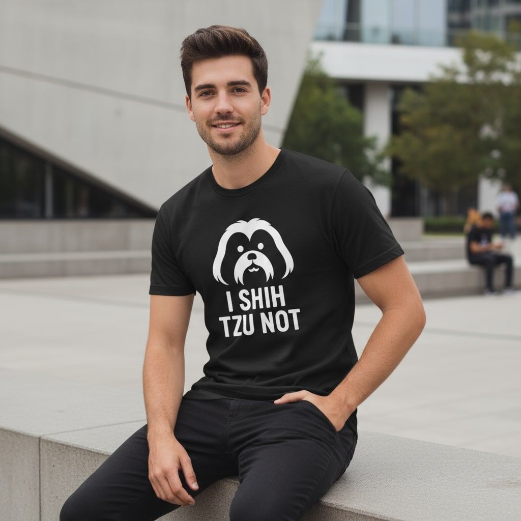 BigBoldTees's tweet photo. I Shih Tzu Not—this tee is paws-itively the cutest thing you’ll wear all week. 🐶😂 #DogPun #PetLover #BigBoldTees 

https://t.co/yf9vuhTeYz https://t.co/Ojnc4hsEgg