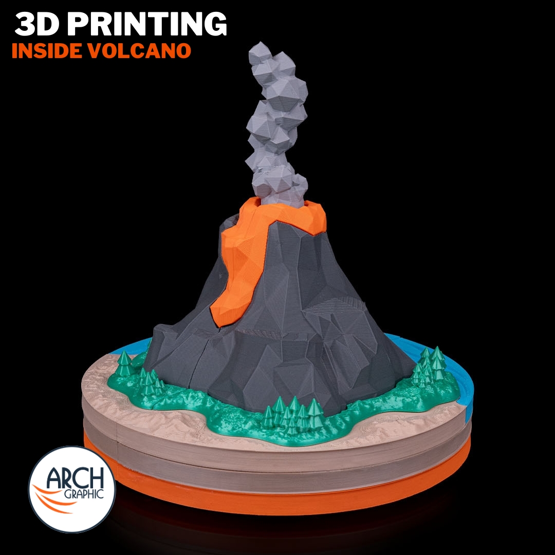 3d_archgraphic's tweet image. Explore the amazing world of Inside the Volcano with our 3D printed model! A perfect educational project for schools, helping visualize scientific concepts. Ideal for teachers and students across the UAE. #3DPrinting #STEMEducation #EducationalModel #3DModel #UAE