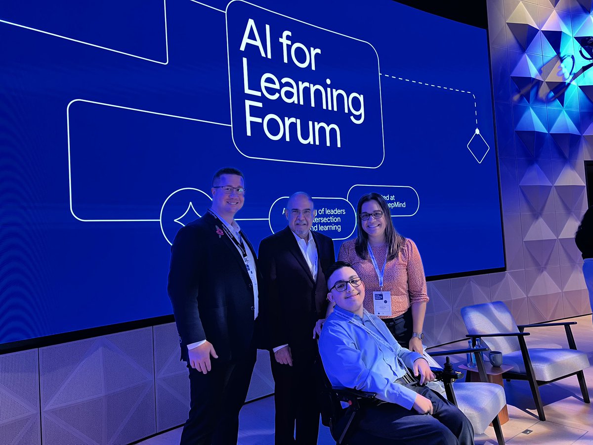 SuptDotres's tweet image. In London for the AI for Learning Forum at @GoogleDeepMind HQ! It was an honor to be joined by our student, Jacob, who shared his perspective on how #Gemini (our AI tool, in partnership with @GoogleForEdu) is transforming learning in @MDCPS. Collectively, we are working on…