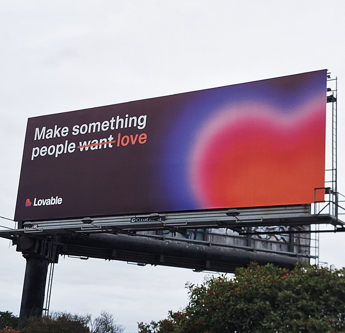 Lovable's tweet image. make something people love