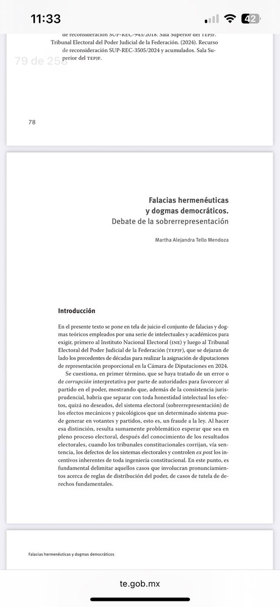 Estoy muy contenta de compartir con todas y todos ustedes “Entre la Constitución y la Campaña mediática: Asignación de diputaciones en México en 2024 y sentencia SUP-REC-3505/2024”, una obra colectiva que tuve el honor de coordinar con el magistrado Felipe de la Mata Pizaña y que