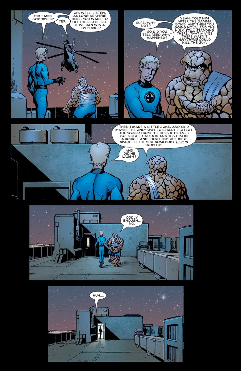 I still can't believe Ben Grimm came up with the idea to shoot Hulk out into space as a joke...