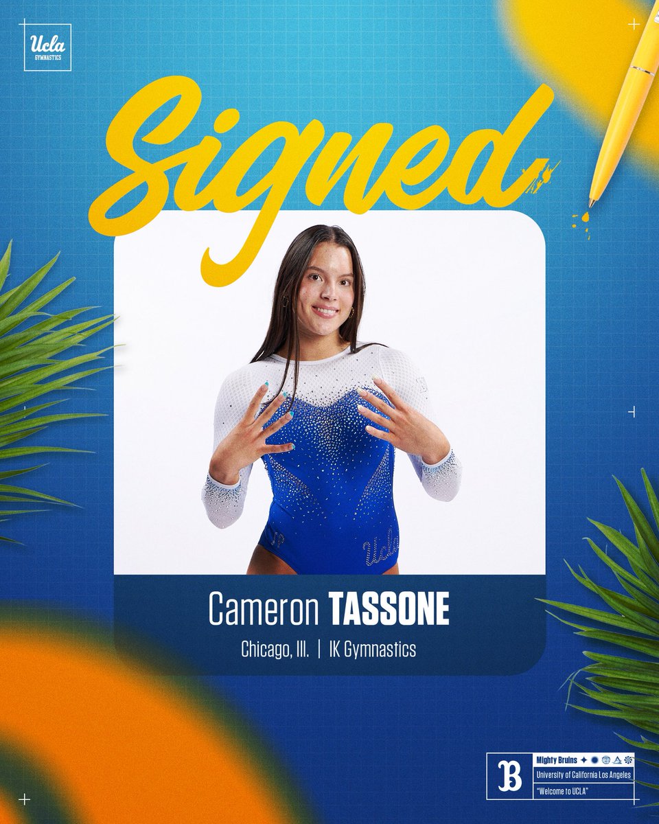 uclagymnastics's tweet image. We are excited to officially welcome two-time Development Program national champion Cami Tassone to the Bruins for the 2027 season! 

#SigningDay | #GoBruins