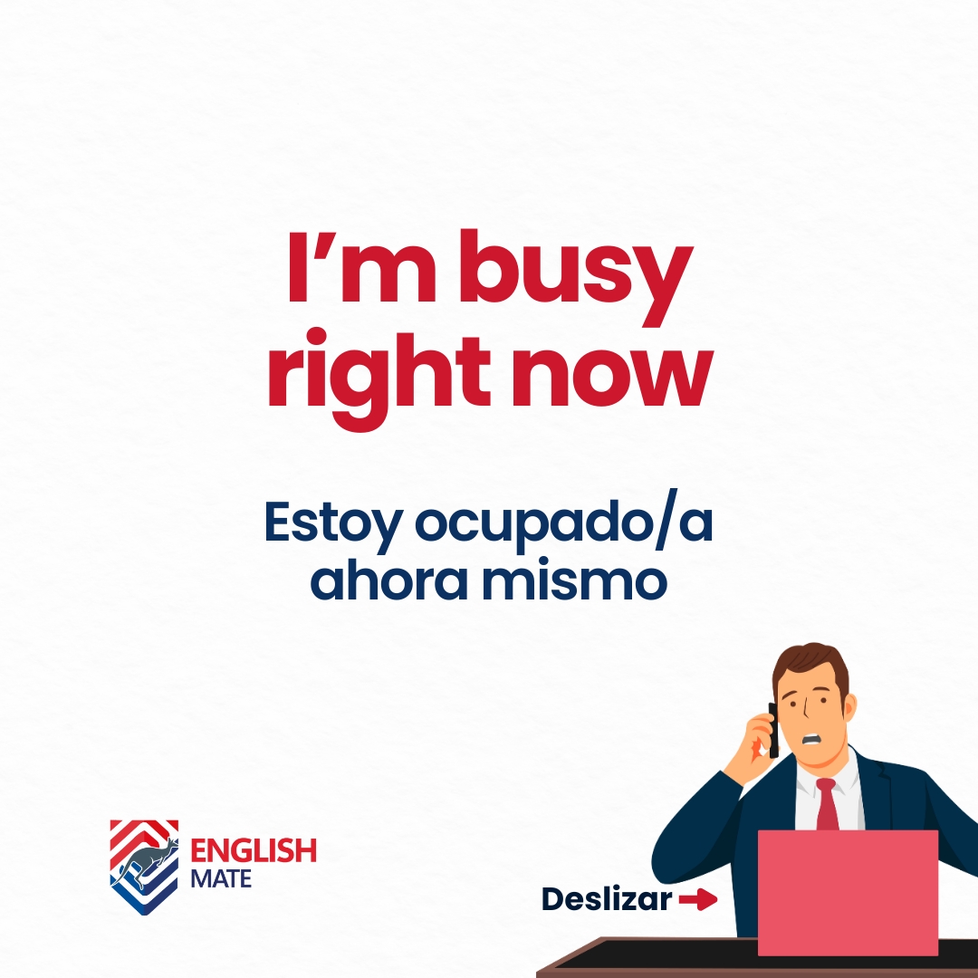 englishmate_pe's tweet image. ¿Quieres sonar más natural en inglés?
Usar correctamente “I’m” es clave para expresarte de manera auténtica y fluida 💬✨

Frases con I’m se usan todo el tiempo en conversaciones cotidianas.

#fraseseningles #english #virtualclasses #aprendeingles