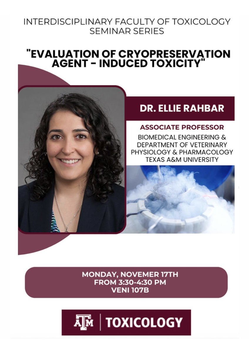 Please join us next Monday (11/17) at 3:30pm in VENI 107B for an exciting seminar with Dr. Ellie Rahbar.