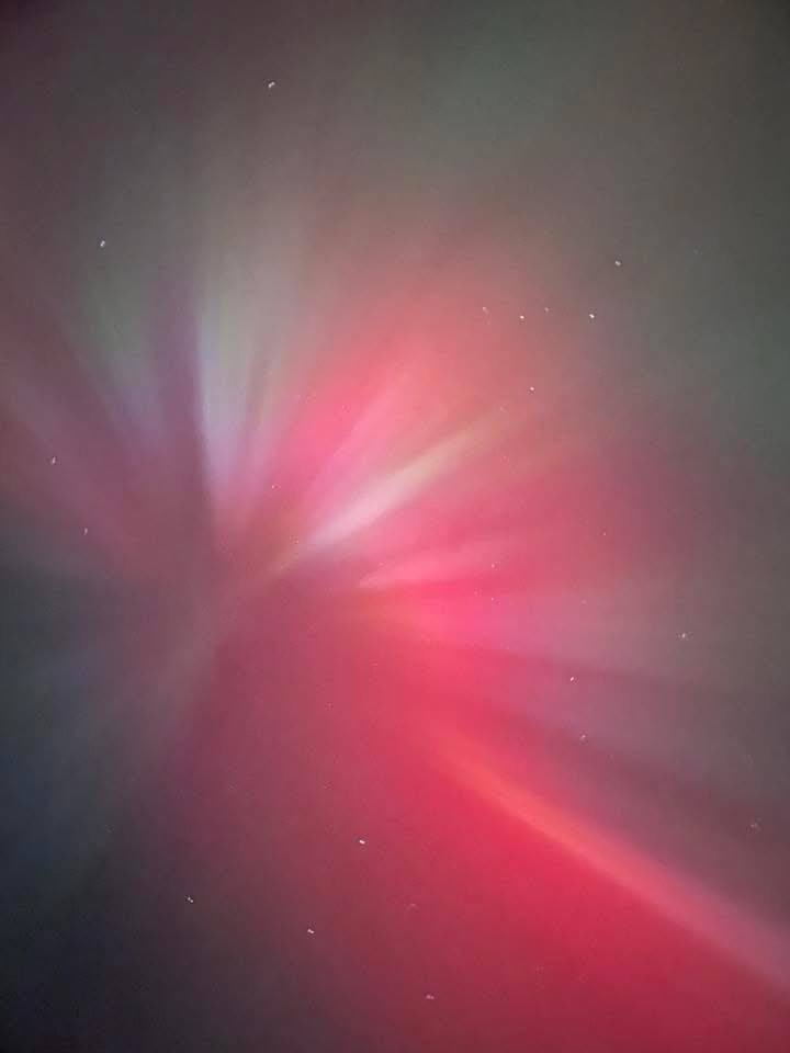 RobMirlach's tweet image. This is last night at my brothers place in Canada.

I’ve never seen anything but green northern lights my whole life until last night.