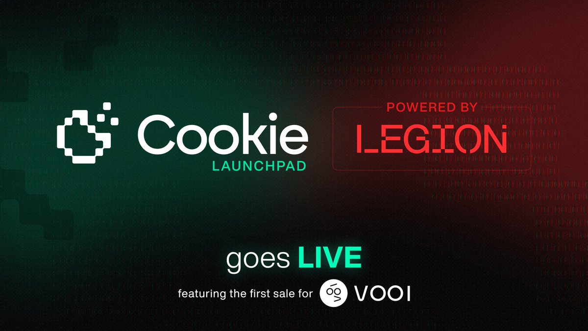 ICO Meta Going Wild 🚀

After <a href="/KaitoAI/">Kaito AI 🌊</a>, here’s another new Launchpad Platform from <a href="/cookiedotfun/">Cookie DAO 🍪</a> — powered by <a href="/legiondotcc/">LEGION</a> 

Cookie DAO is an InfoFi Platform where everyone can earn Snaps and participate in upcoming ICOs 💎

 <a href="/vooi_io/">vooi</a> is the 1st ICO on the <a href="/cookiedotfun/">Cookie DAO 🍪</a> ✅

•