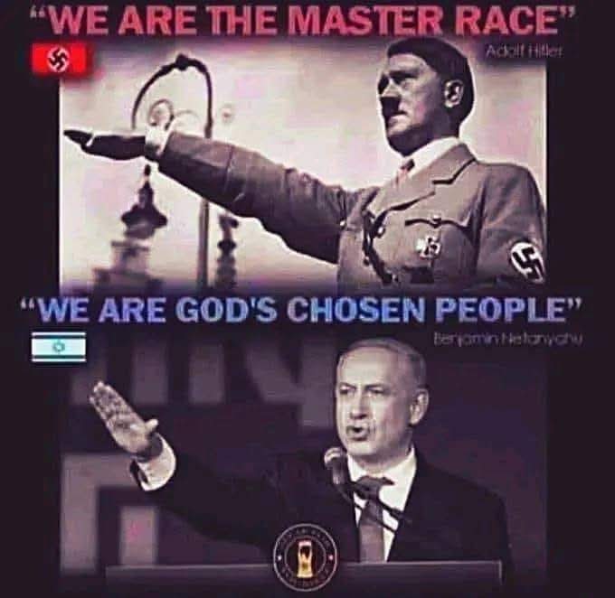 fouad1107's tweet photo. The master race wants to exterminate the god's chosen people. You know why ? 
#Israel 
#Hitler 
#sstvi https://t.co/vzh1qPogPa
