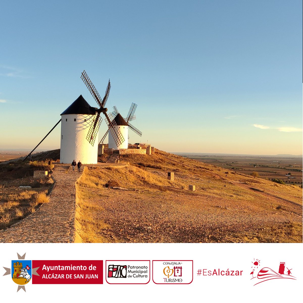 ➡️Este domingo, día 16, dentro de los eventos de Vino y Bautismo Qervantino, el molino de maquinaria de Alcázar de San Juan se pondrá en marcha en una molienda tradicional, para disfrute de todos los visitantes que quieran conocer la fuerza de los gigantes de La Mancha. 💪