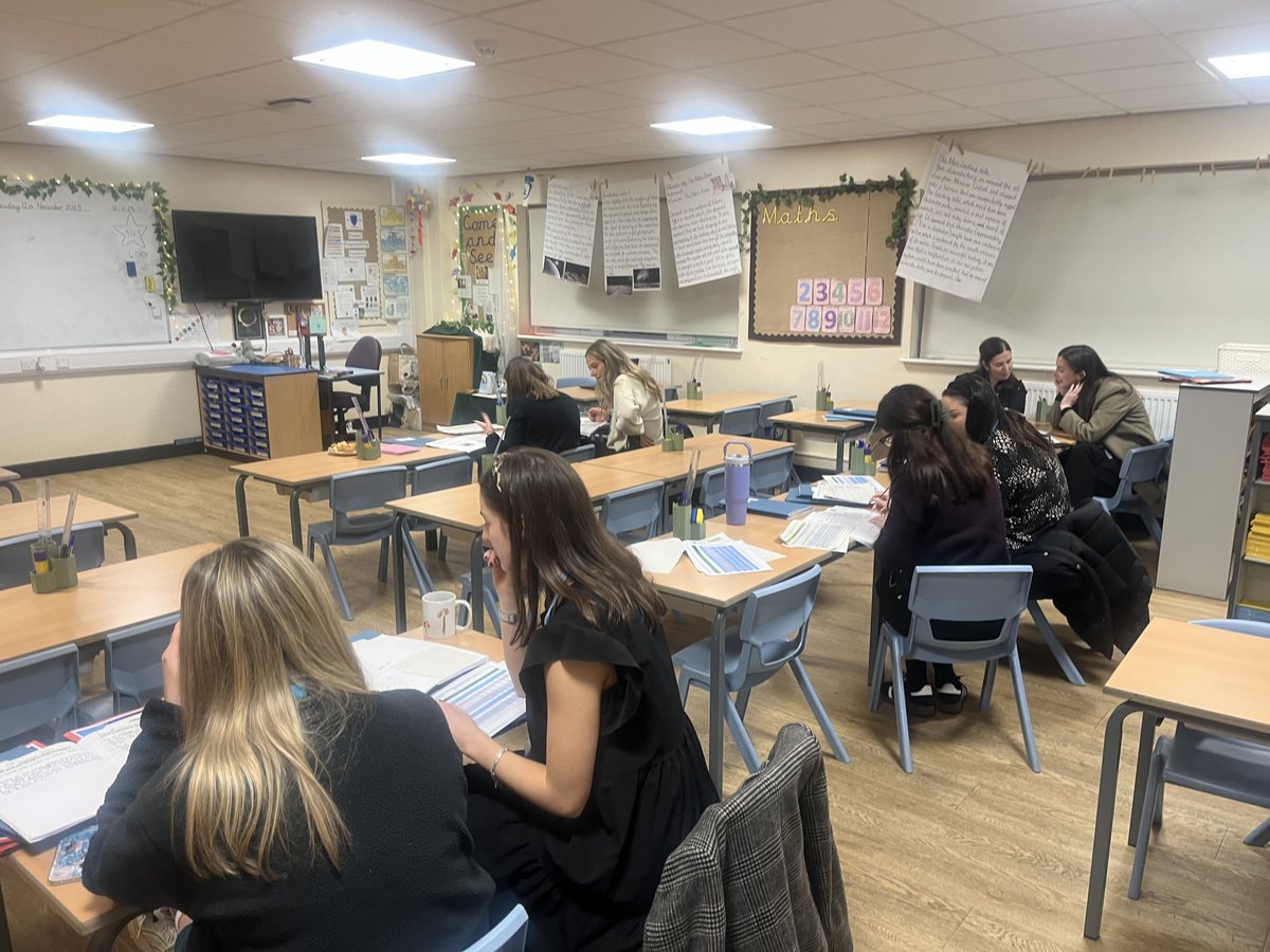PaduaLiverpool's tweet image. A very productive staff meeting tonight moderating writing with our colleagues from Holy Family Cronton. @LiteracyCounts1 @MrsJMC1