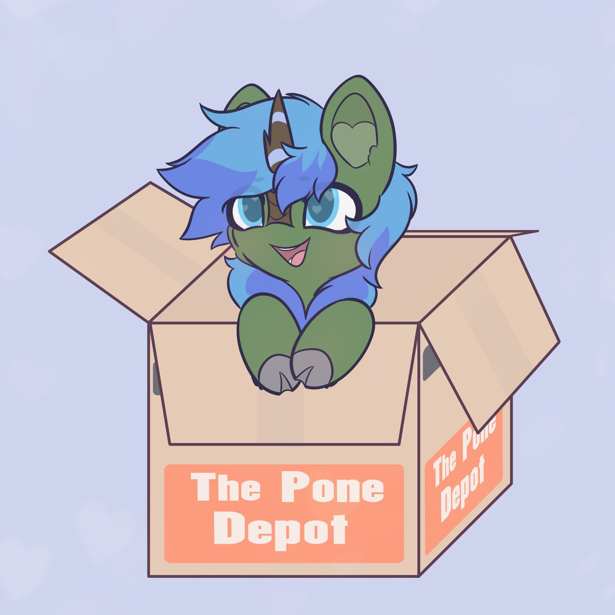 The Pone Depot is so good we can ship other species like kirins! ଘ(੭˶> ᗜ <)੭* ̀ˋ (or whatever minty breeze is 💧(✿◜◡‾)

#mlpart #ych