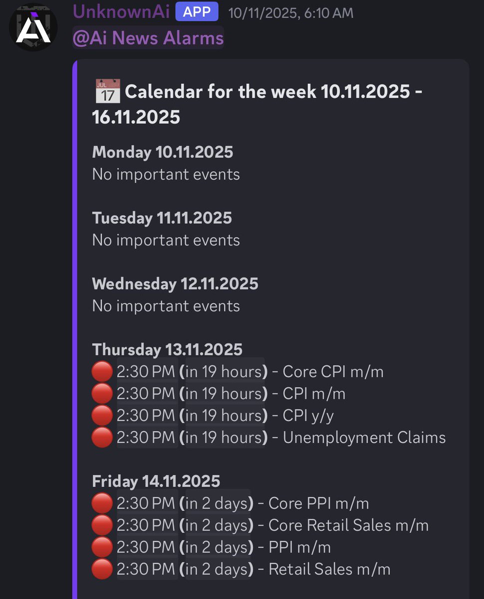 Learnernoearner's tweet photo. Be careful a lot of news coming tomorrow and Friday 

CPI, PPI, unemployment claims https://t.co/OfCw1nnH73