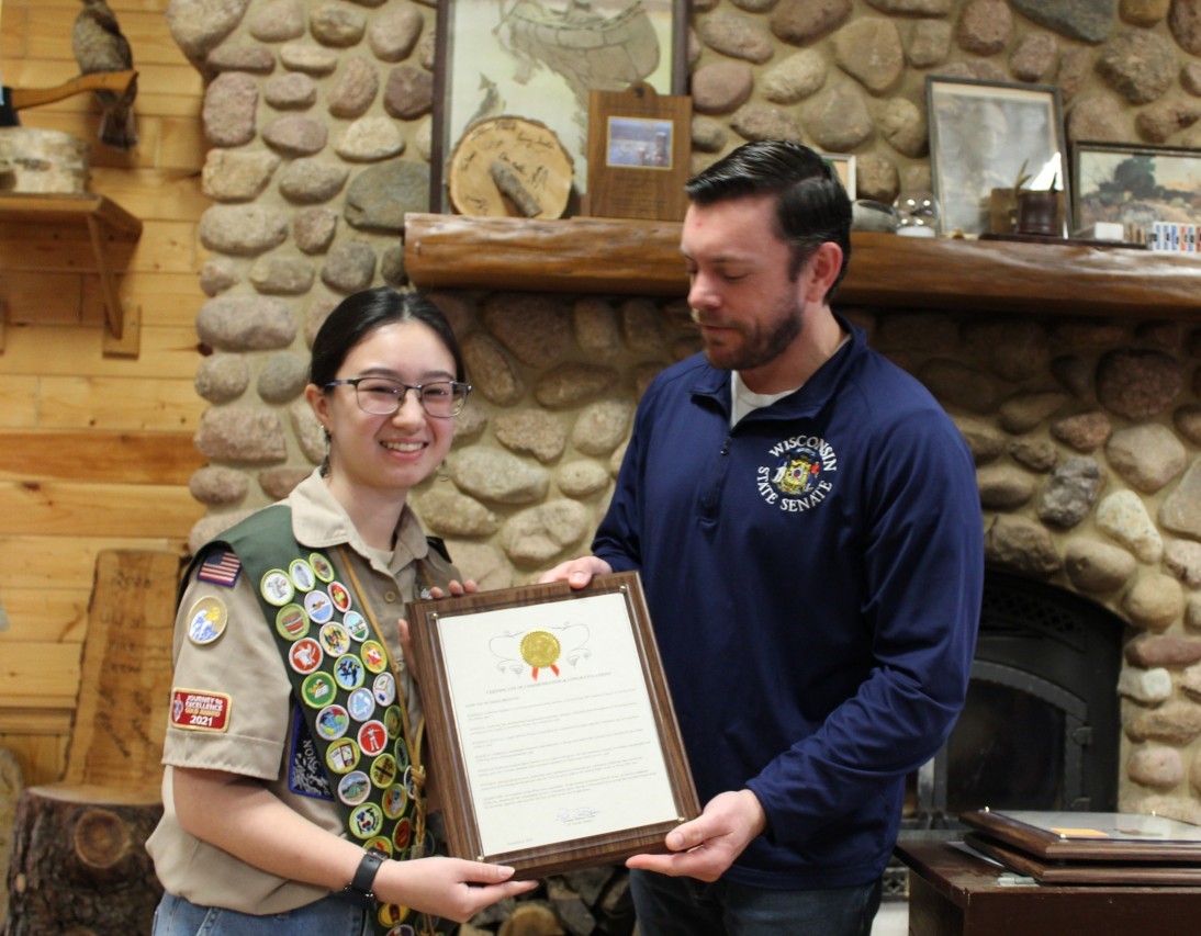 I recently had the pleasure of attending a local Eagle Scout Court of Honor to present legislative citations to three new Eagle Scouts.

They are Madeline Mancel, Mason Sass and Katherine Buehler, all of whom are members of Scouting America Troop 299 in Stevens Point.

In order