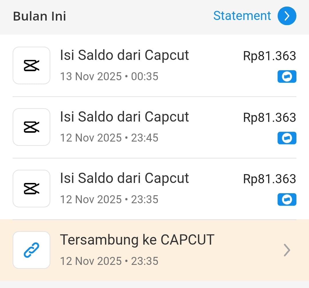 [DAPAT 81RB GRATIS di CAPCUT!]

*Install Aplikasi Capcut 
*Undang teman 10+ (sesuai target)
*Dapatkan Saldo 5$ Setara 81rb
capcut.com/tv2/ZSyttK933
(yang klik dapat capcut pro juga)