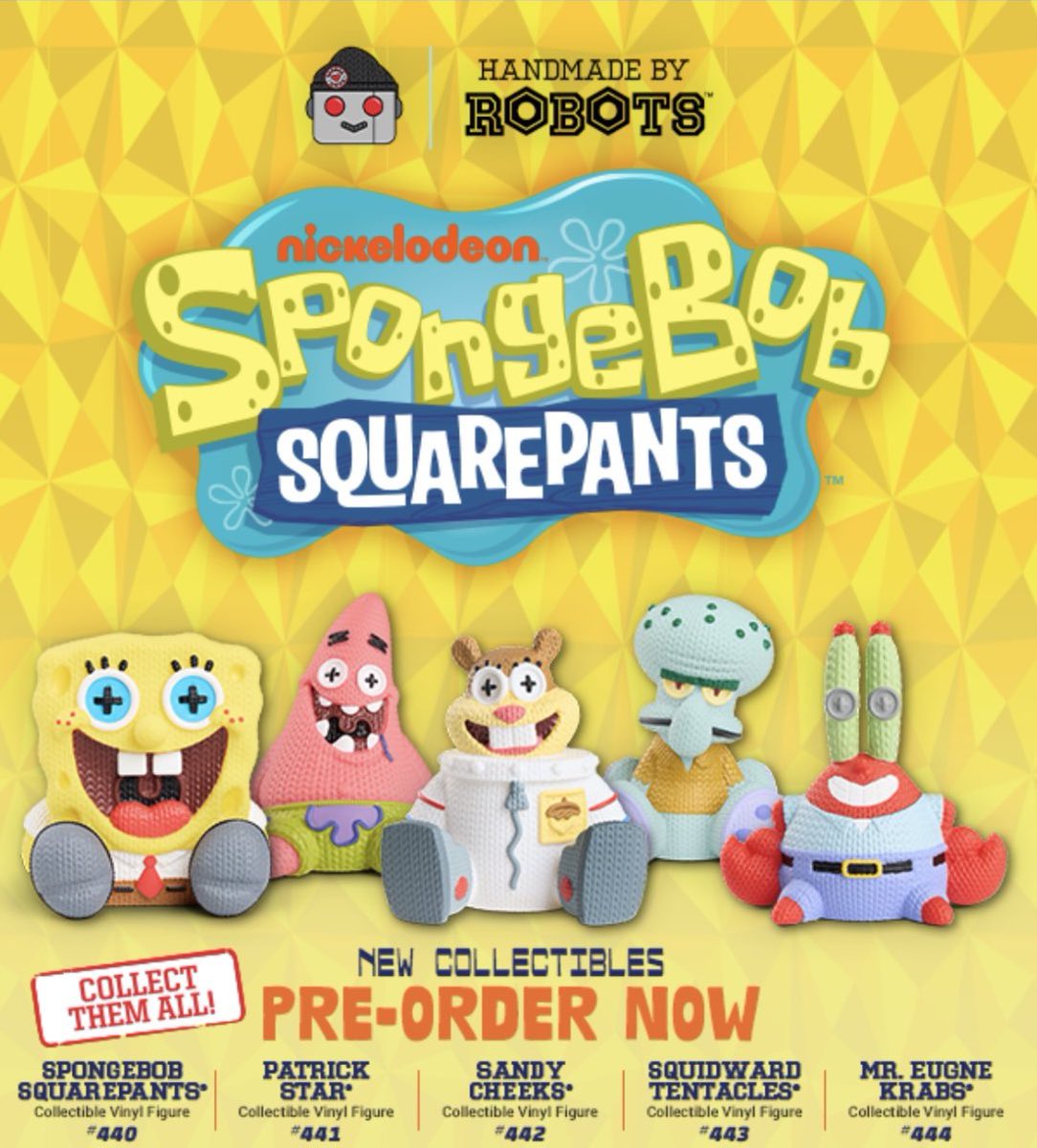 SpongeBob SquarePants Handmade by Robots coming to TCG Bros January, 2026! We’ve already prepped for SpongeBob and Patrick. Who else should we pre order for you guys?