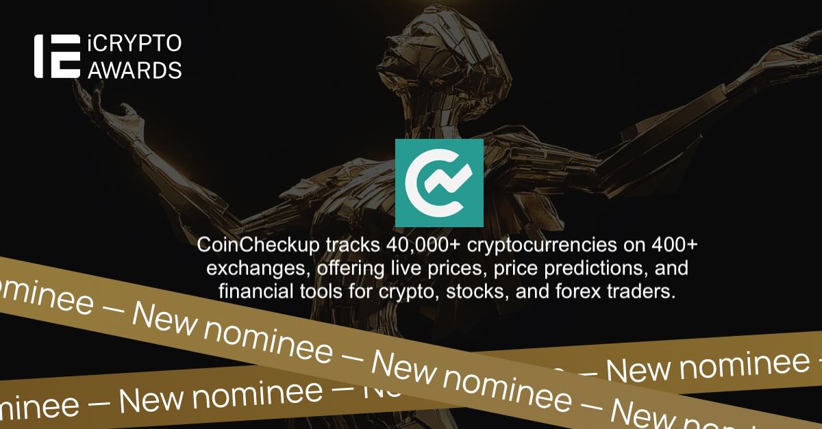 🚀 Vote Now! CoinCheckup 👍
 
CoinCheckup has been nominated for 
“Best Price-Tracking &amp; Trending Site” at the 
iCrypto Awards: People’s Choice!
Show your support and help them win 🏆

👉 icryptoawards.com/nominees/media…

#iCryptoAwards #CryptoAwards #meme #CoinCheckup #Web3 #DeFi