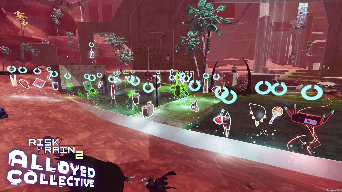 RiskofRain's tweet photo. Temporary Items made their franchise debut in Risk of Rain Returns and are now in beautiful 3D via the Alloyed Collective expansion.

From Drifter's abilities to vendors, drones, and beyond, there are a few ways to grab these fleeting boosts in power. https://t.co/ZyadNZjkjm