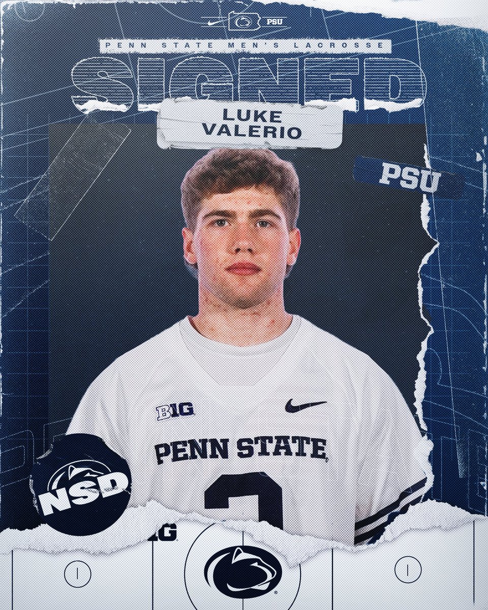 PennStateMLAX's tweet image. Luke Valerio. Midfielder. Springfield, Pennsylvania.

Welcome to Happy Valley 🤝