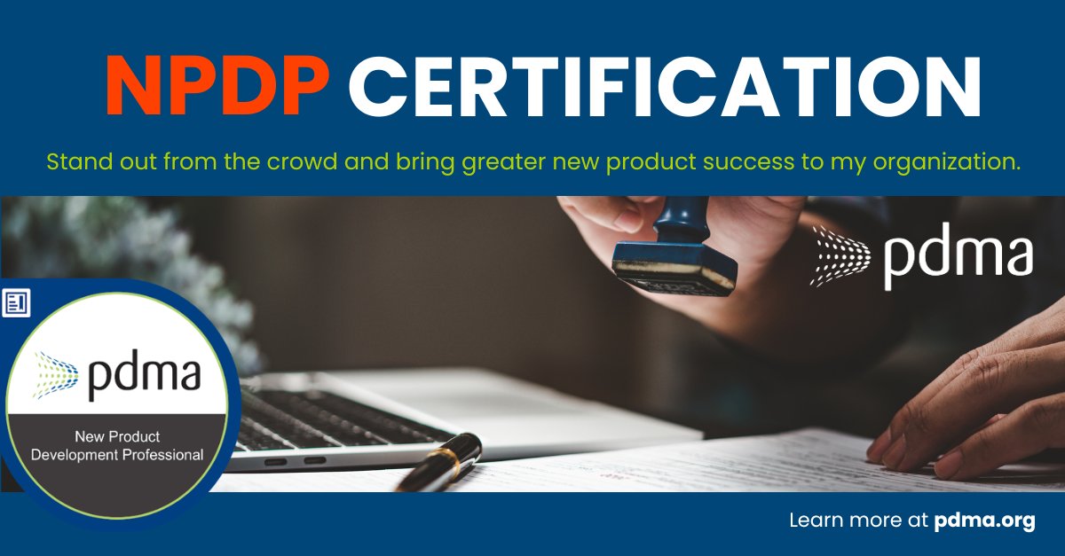PDMAIntl's tweet image. Elevate your career with NPDP Certification! #ProfessionalCertification leads to success in new business opportunities, mastery in product management, innovation, leadership opportunities, and so much more!

Learn more: pdma.org/page/certifica…

#NPD #ProductDevelopment #PDMA