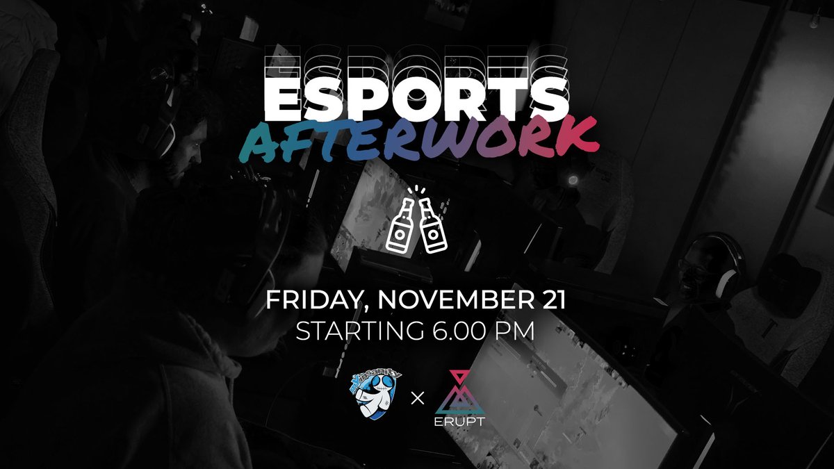 Your last chance this year to join us at @erupt_lounge for our Esports Afterwork - do not miss it! 🍻